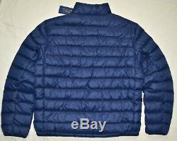 New 4XB POLO RALPH LAUREN Mens packable puffer down jacket coat navy 4XL BIG 4X