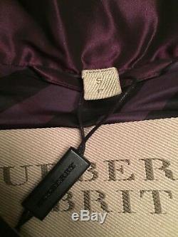 New $995.00 Burberry Quilted Puffer Down Coat Jacket Burgundy NWT Size S