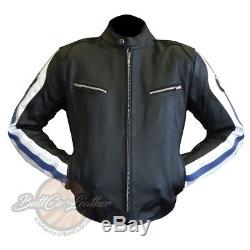 New BMW 3874 Motorcycle Motorbike Biker Original Leather Jacket Armoured Coat