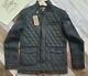 New Burberry Men's Sandringham Wool Cashmere Black Diamond Quilted Jacket Coat L