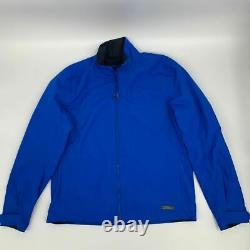 New Barbour Rye jacket Sz L waterproof breathable blue full zip Q397