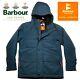 New Barbour Tech Mid Weight Hooded Jacket Waterproof Breathable Blue Men's Sz M