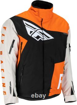 New Fly Racing SNX Pro Jacket Coat Snowmobile Snow Winter Orange Grey Black
