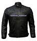 New Genuine Slim Fit Party Motorcycle Lambskin Leather Men Biker Black Jacket