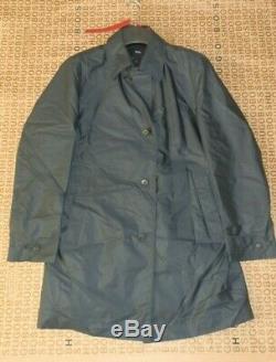 New Hugo Boss Loro Piana mens blue long raincoat trench coat jacket 40R 50 Large