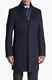 New Hugo Boss Mens Blue Cashmere Wool Suit Long Trench Coat Jacket 46r 56 Xxl