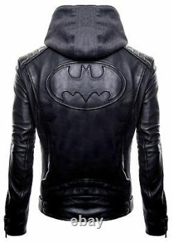 New Justice League Batman Logo Dark Knight Gotham Outlaw Black Hoodie Jacket
