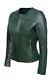 New Luxury Ladies Jacket Dark Green Real Soft Leather Casual Stylish Design