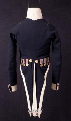 New Major General 1837-1843th Army Force Black Wool Men'sTailcoat Fast Shipping