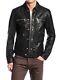 New Men's Genuine Leather Jacket Biker Style Motorcycle Slim Fit Jacket Az006