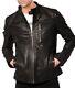 New Men's Genuine Leather Jacket Biker Style Motorcycle Slim Fit Jacket Az108