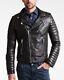 New Men's Genuine Leather Jacket Biker Style Motorcycle Slim Fit Jacket Az159