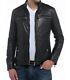 New Men's Genuine Leather Jacket Biker Style Motorcycle Slim Fit Jacket Az190