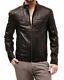 New Men's Genuine Leather Jacket Biker Style Motorcycle Slim Fit Jacket Az625