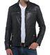 New Men's Genuine Leather Jacket Biker Style Motorcycle Slim Fit Jacket Az699
