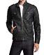 New Men's Genuine Leather Jacket Biker Style Motorcycle Slim Fit Jacket Az739