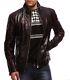 New Men's Genuine Leather Jacket Biker Style Motorcycle Slim Fit Jacket Az754