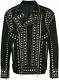New Men's Handmade Studded Suede Fashion Rock Leather Jacket. Men Black Jacket