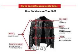 New Men's Leather Jacket Genuine Soft Black Lambskin Slim Fit Motorcycle Jacket
