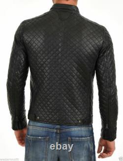 New Men's Leather Jacket Premium Lambskin Motorcycle Slim fit Biker Jacket TM031