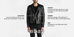 New Men's Leather Jacket Slim Fit Biker Motorcycle Genuine Leather Coat