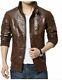 New Men's Quilted 100% Genuine Soft Lambskin Stylish Wear Leather Jacket