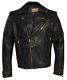 New Men's Stylish Motorcycle Real Genuine Leather Biker Jacket Gold Zipper