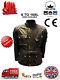 New Mens Black Cotton Waxed Motorcycle Breathable, Wp Lined, Armour Biker Jacket