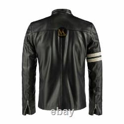 New Mens Motorcycle Genuine Lambskin Real Leather Stylish Biker Jacket Slim Fit