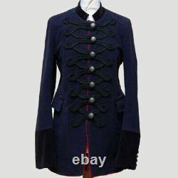 New Military Hussar Navy Blue Ladies Fashion Jacket 100% Wool Custom Fast Ship