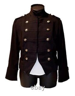 New Military style Jacket Men's Black Hussar Wool Jacket sale Expedited shipping
