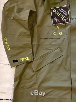 New Nike Nikelab ACG Gore-Tex Hoodie Jacket Acronym Mens Large Olive AQ3516-395