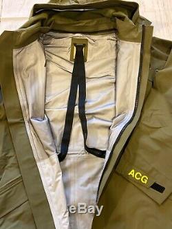 New Nike Nikelab ACG Gore-Tex Hoodie Jacket Acronym Mens Large Olive AQ3516-395
