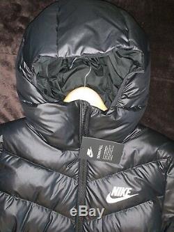 New Nike Sportswear Down Filled Jacket Black White Men's Size Small 928833-010