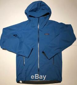 New Patagonia Mens Large Balkan Blue Stretch Rainshadow Jacket