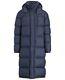 New Polo Ralph Lauren Ripstop Removable Hood 650 Down Fill Long Coat Jacket Blue