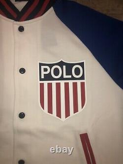 New Polo Ralph Lauren Varsity Jacket USA Olympics Chariots Of Fire Logo Mens L