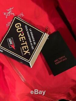 New RED Arcteryx Mens Beta AR Jacket Conifer Gore-Tex Pro LARGE 2019