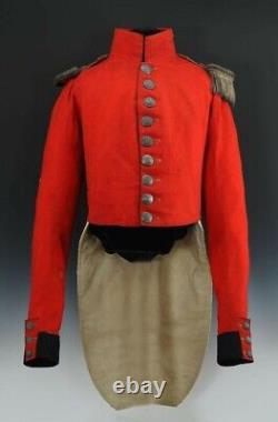 New Red British Military Hussar With Black Lapel Men Wool Jacket Fast Shipping
