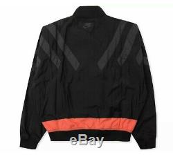 Nike Air Jordan Legacy Retro Nylon Windbreaker Men's L Black Gray Jacket NWT