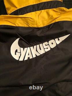 Nike Gyakusou ½ Zip Hooded Jacket Running Pewter Mineral Yellow Sz M CD7107-274