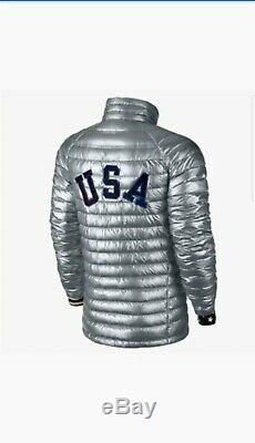 Nike Mens L Aeroloft Summit 800 Down Olympic Podium Jacket 614215 070 USA Sochi