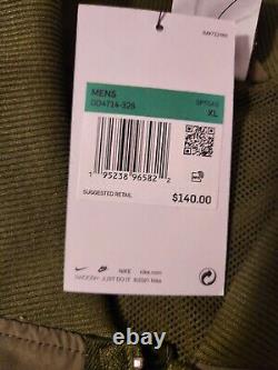 Nike Mens Sportswear Style Lined Bomber Jacket DD4714-326 Rough Green Sz XL NEW