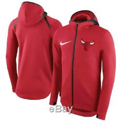 Nike NBA Chicago Bulls Therma Flex Showtime Hoodie Jacket Red Black 940118-657