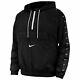 Nike Nsw Swoosh Woven Logo Mens Jacket Black Multi Size Sportswear Full Zip