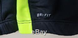 Nike Track Suit Dri-fit Jacket + Therma-fit Pants Black Volt New (large Medium)