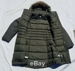 North Face Arctic Parka II Down Coat Jacket New Taupe Green Women's Size L NWT