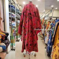 OFMD Pink Bird Velvet Banyan Fabric Kimono Original OFMD Break Up Robe Jacket