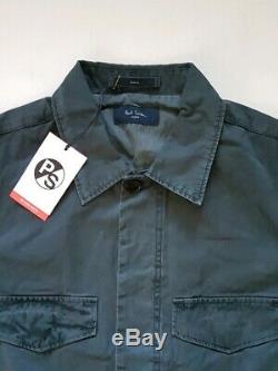 PAUL SMITH FLACK JACKET COAT Size M (42) Grey Green Cotton New W Tags RRP £180