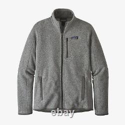 Patagonia Men's Better Sweater Knit Fleece Jacket In Stonewash Grey Size L/XL/2X